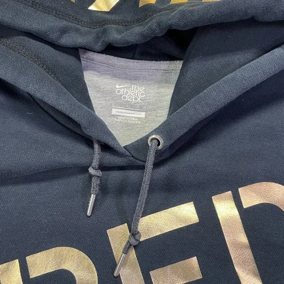 Nike Black Hoodie with Gold 'Fired Up' Design - Picture 4 of 6